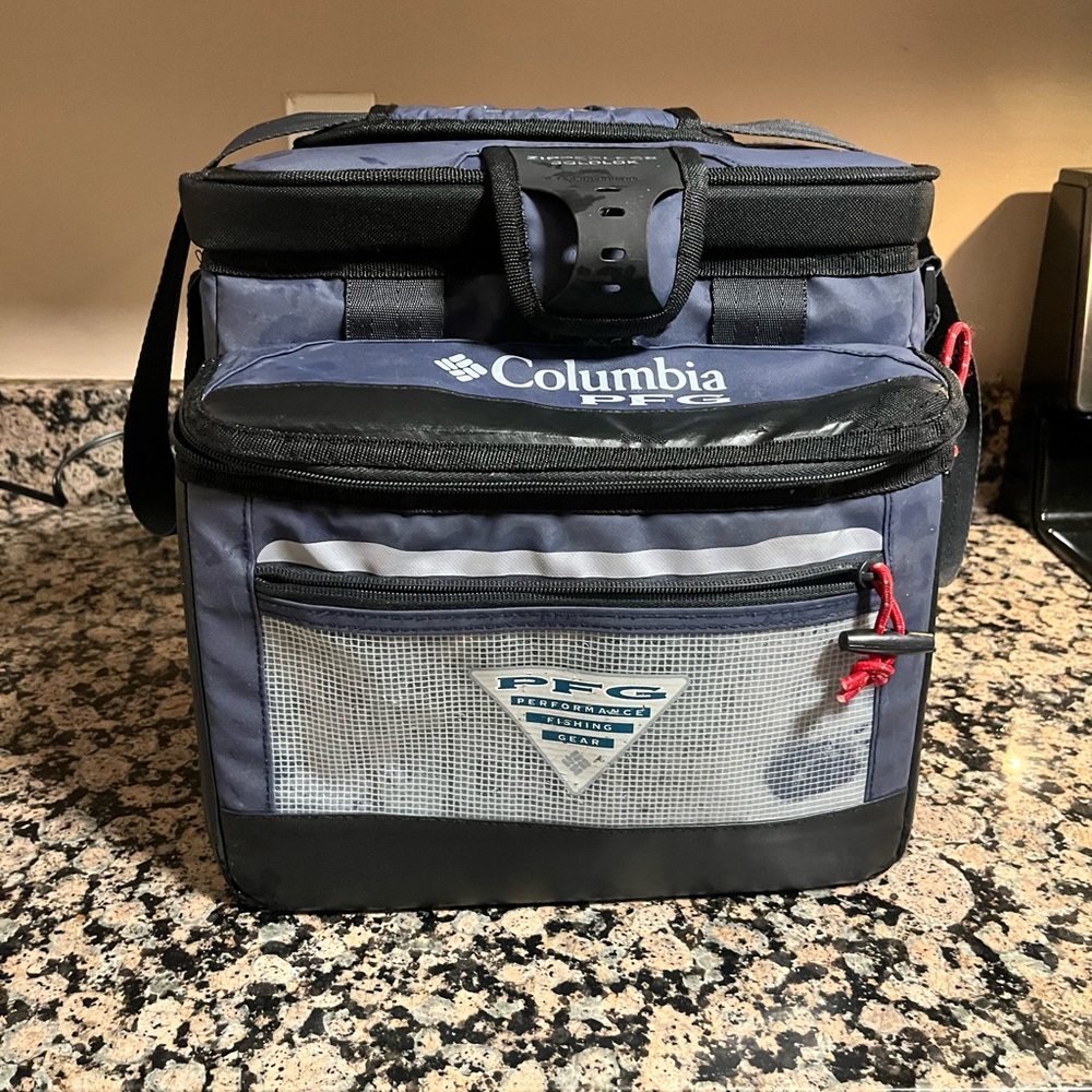 Columbia PFG Navy and Black Cooler Bag